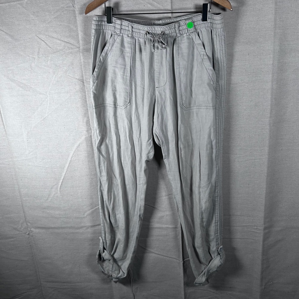 Hei Hei Anthropologie Linen Blend Pull On Joggers Tan Beige Beach Size M
